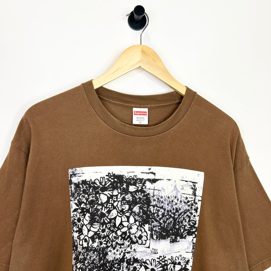SUPREME CHRISTOPHER WOOL BROWN TEE