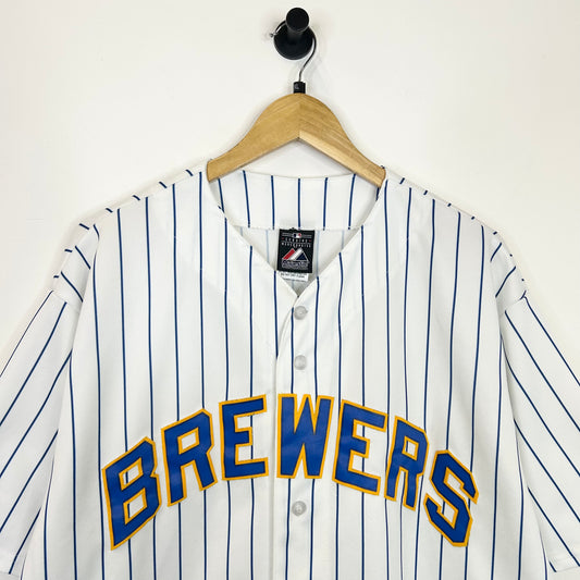 MILWAUKEE BREWERS STRIPED TEAM BASEBALL JERSEY