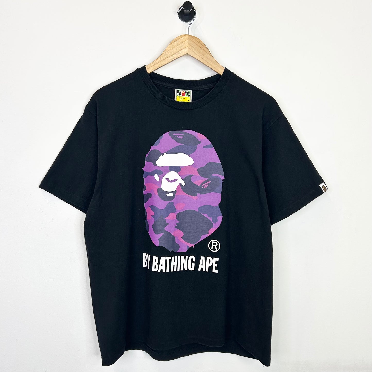 BAPE 'BY BATHING APE' PURPLE CAMO TEE