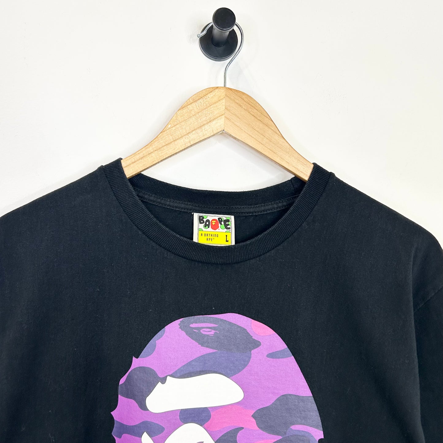 BAPE 'BY BATHING APE' PURPLE CAMO TEE