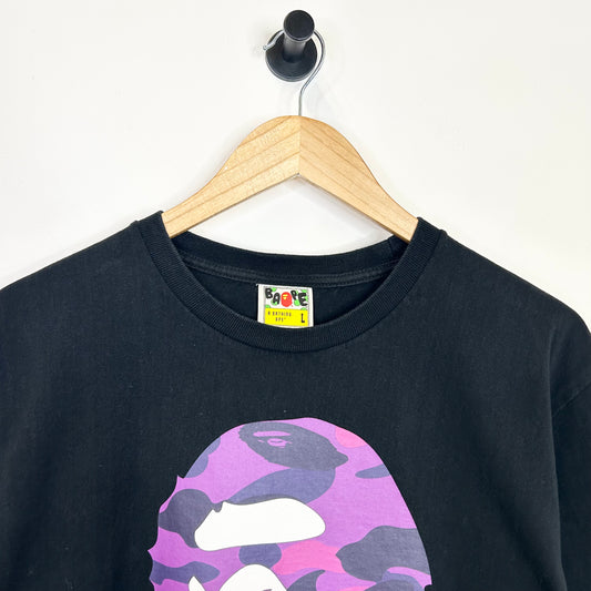 BAPE 'BY BATHING APE' PURPLE CAMO TEE