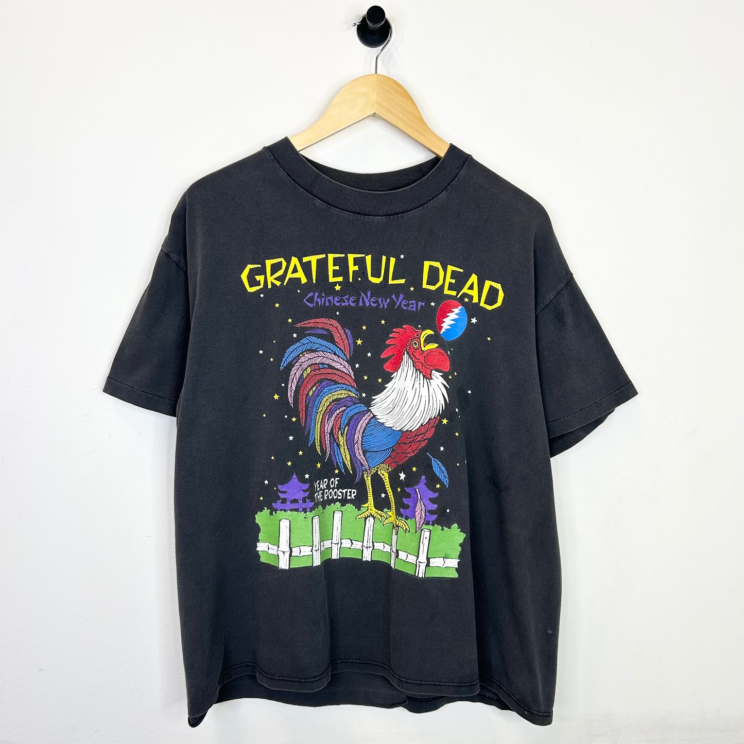 GRATEFUL DEAD CHINESE NEW YEAR ROOSTER BLACK TEE