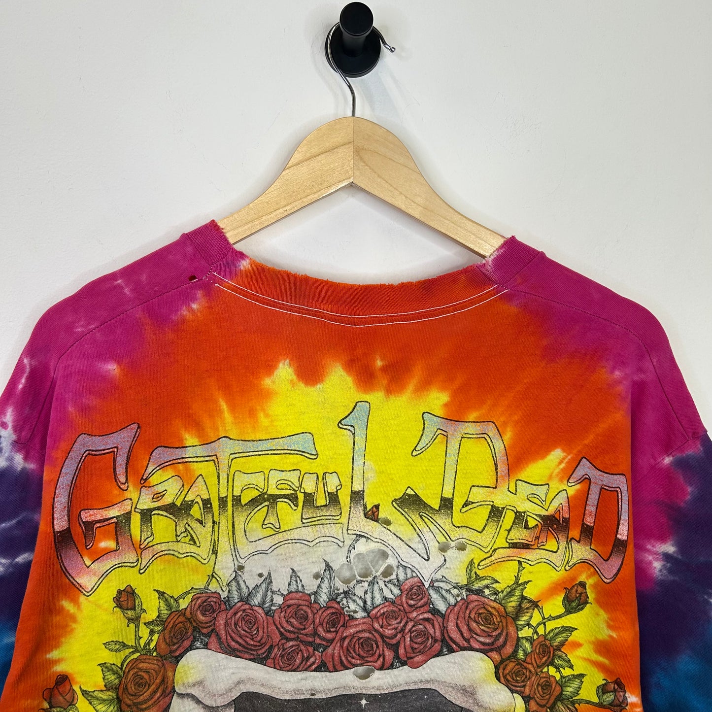 RAINBOW TIE DYE GRATEFUL DEAD SPACE YOUR FACE TEE