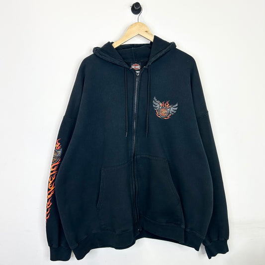 HARLEY DAVIDSON SHEILD FLAME SLEEVE HOODIE