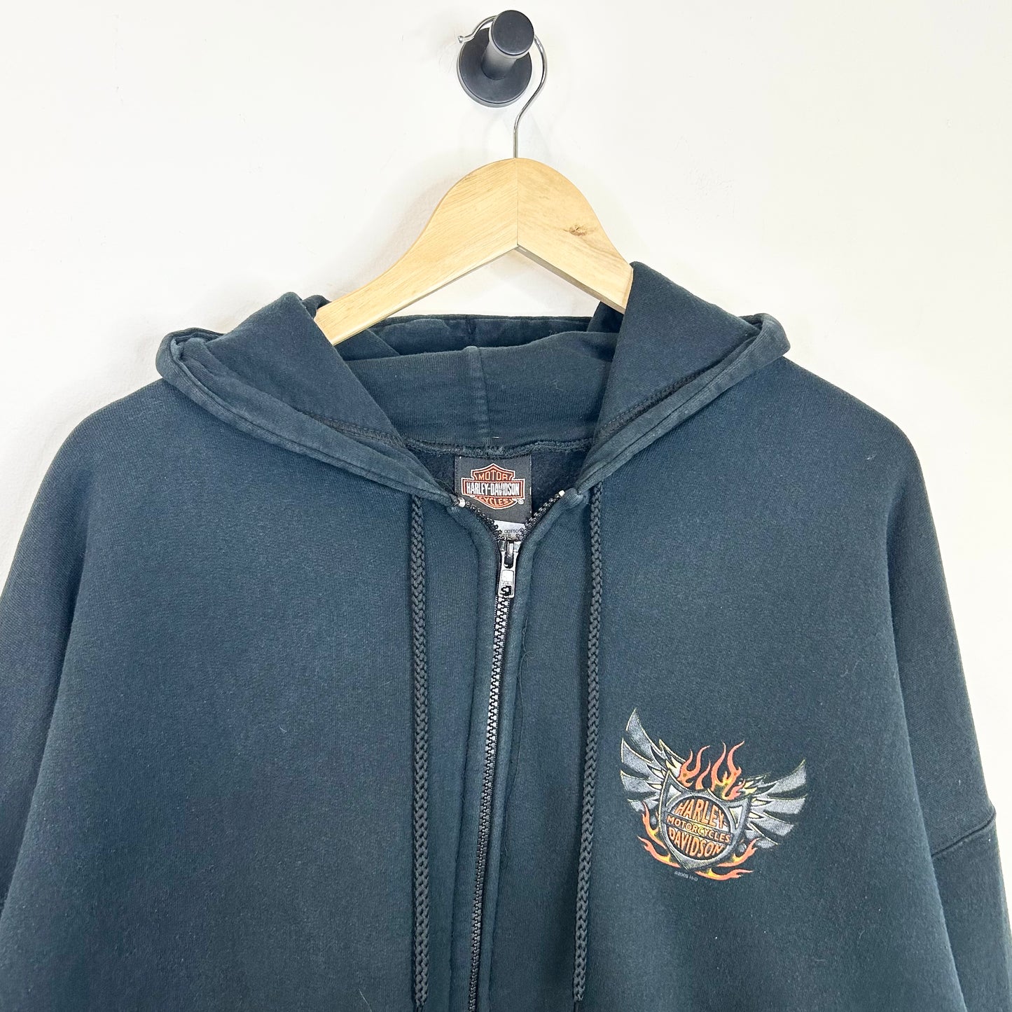 HARLEY DAVIDSON SHEILD FLAME SLEEVE HOODIE