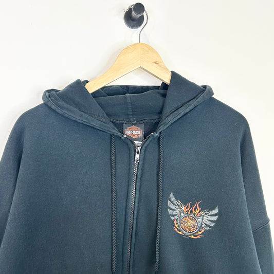 HARLEY DAVIDSON SHEILD FLAME SLEEVE HOODIE