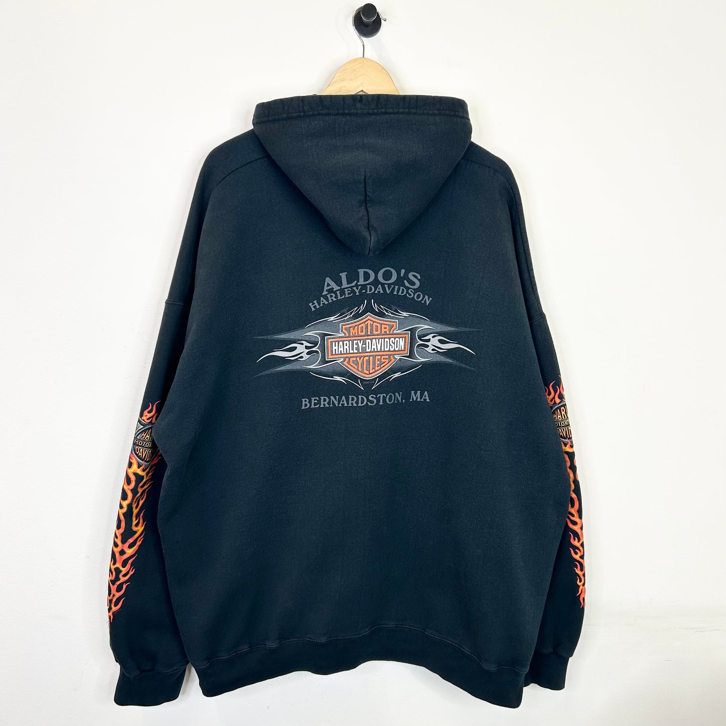 HARLEY DAVIDSON SHEILD FLAME SLEEVE HOODIE