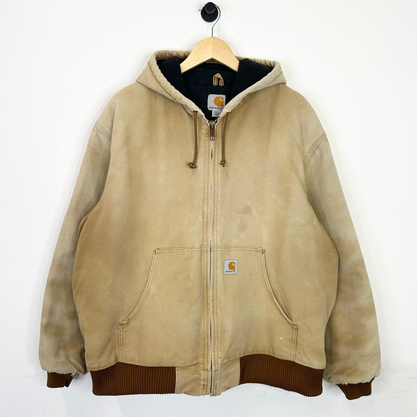 CARHARTT TAN FADED AND DESTRESSED JACKET