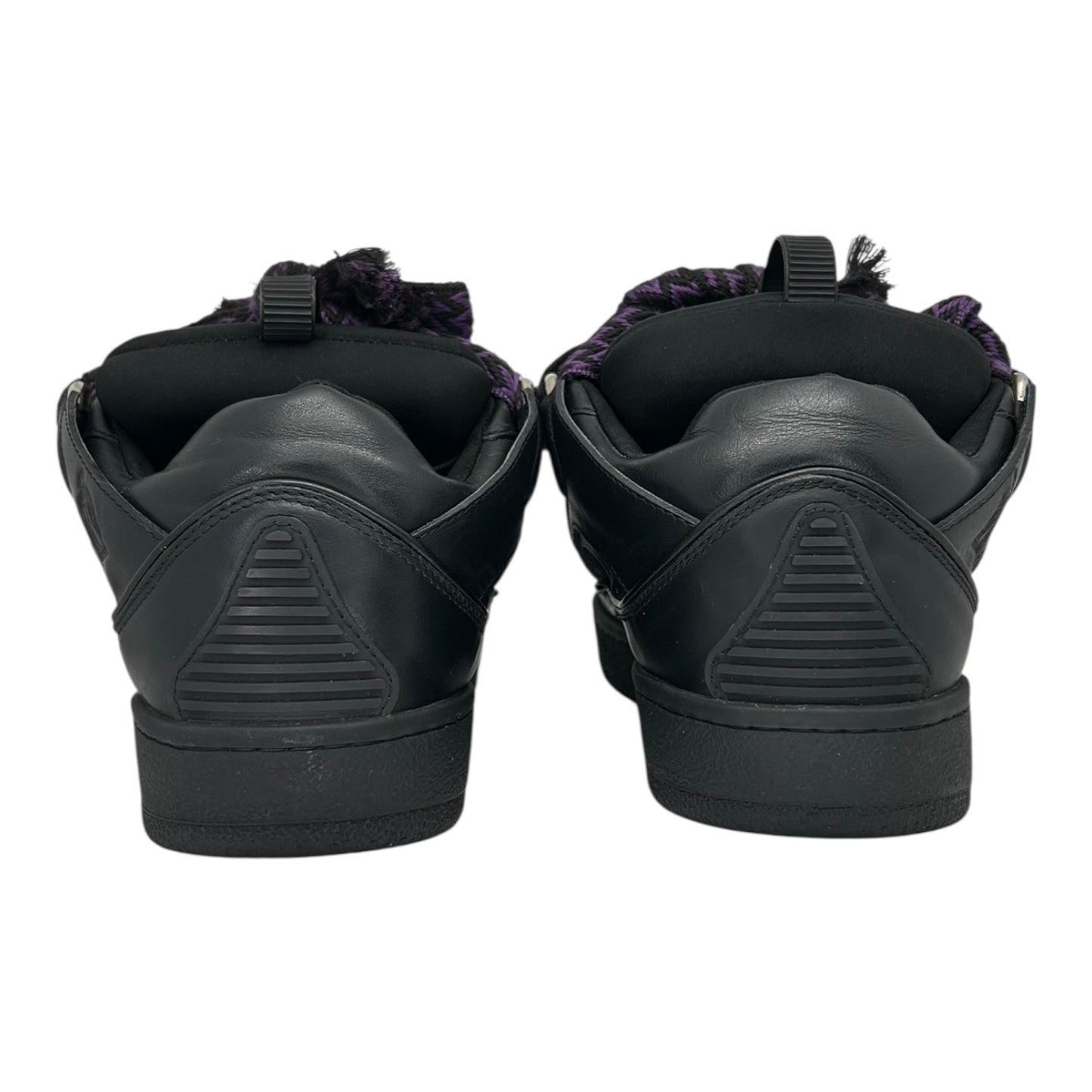 PREOWNED LANVIN CURB SNEAKER BLACK PURPLE