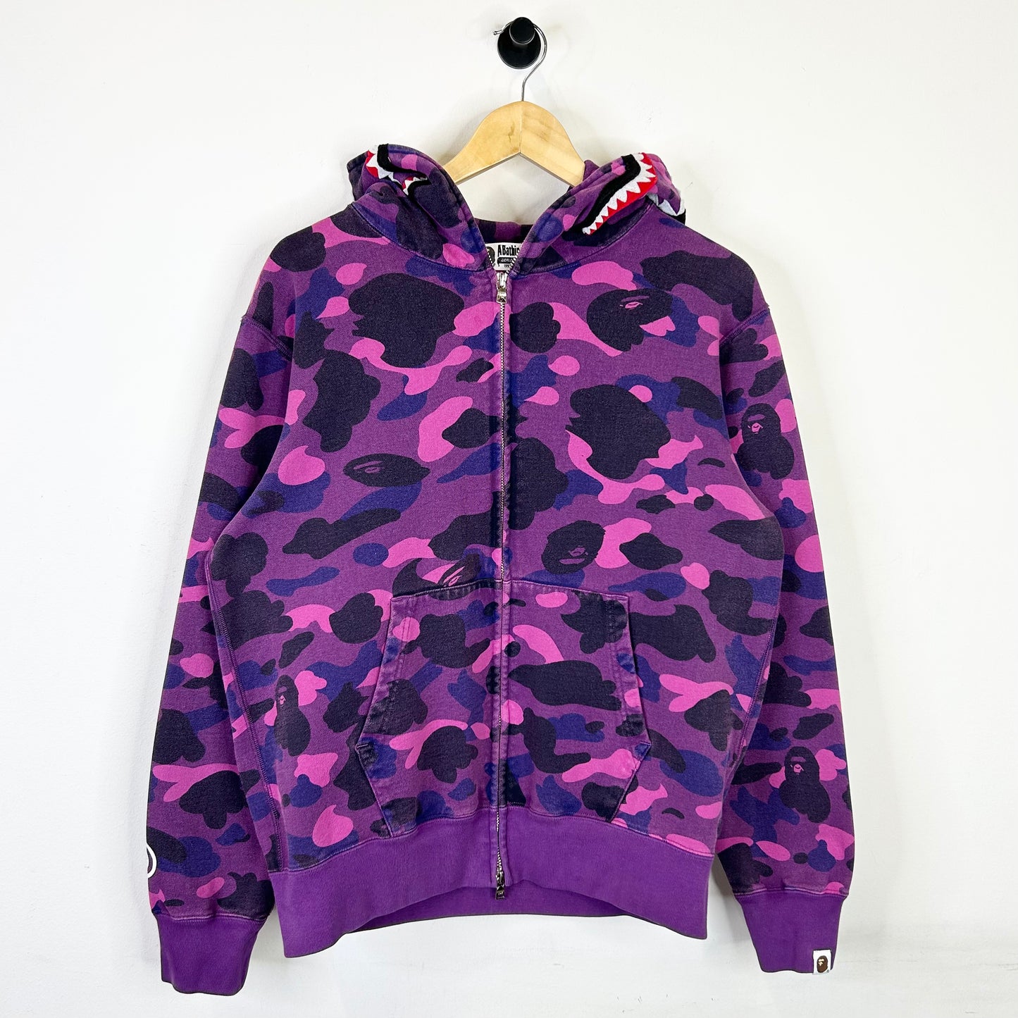 BAPE PURPLE CAMO SHARK FULL ZIP