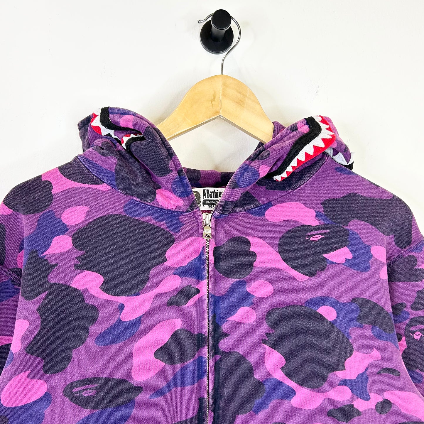 BAPE PURPLE CAMO SHARK FULL ZIP