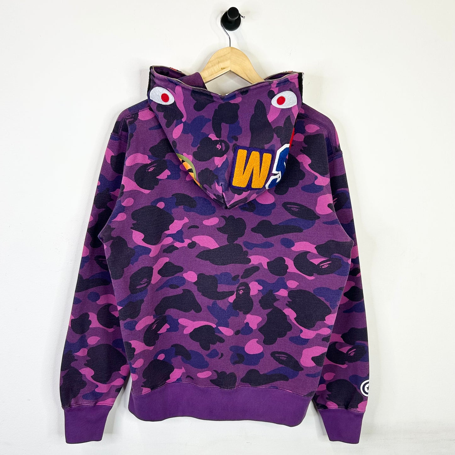 BAPE PURPLE CAMO SHARK FULL ZIP