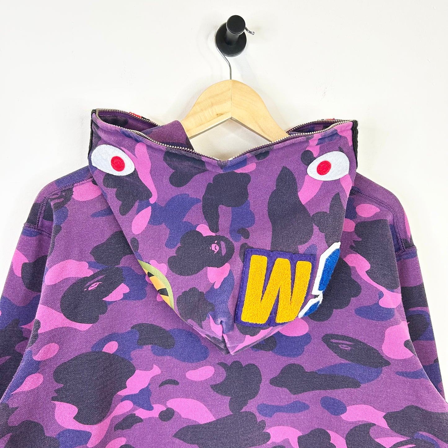 BAPE PURPLE CAMO SHARK FULL ZIP