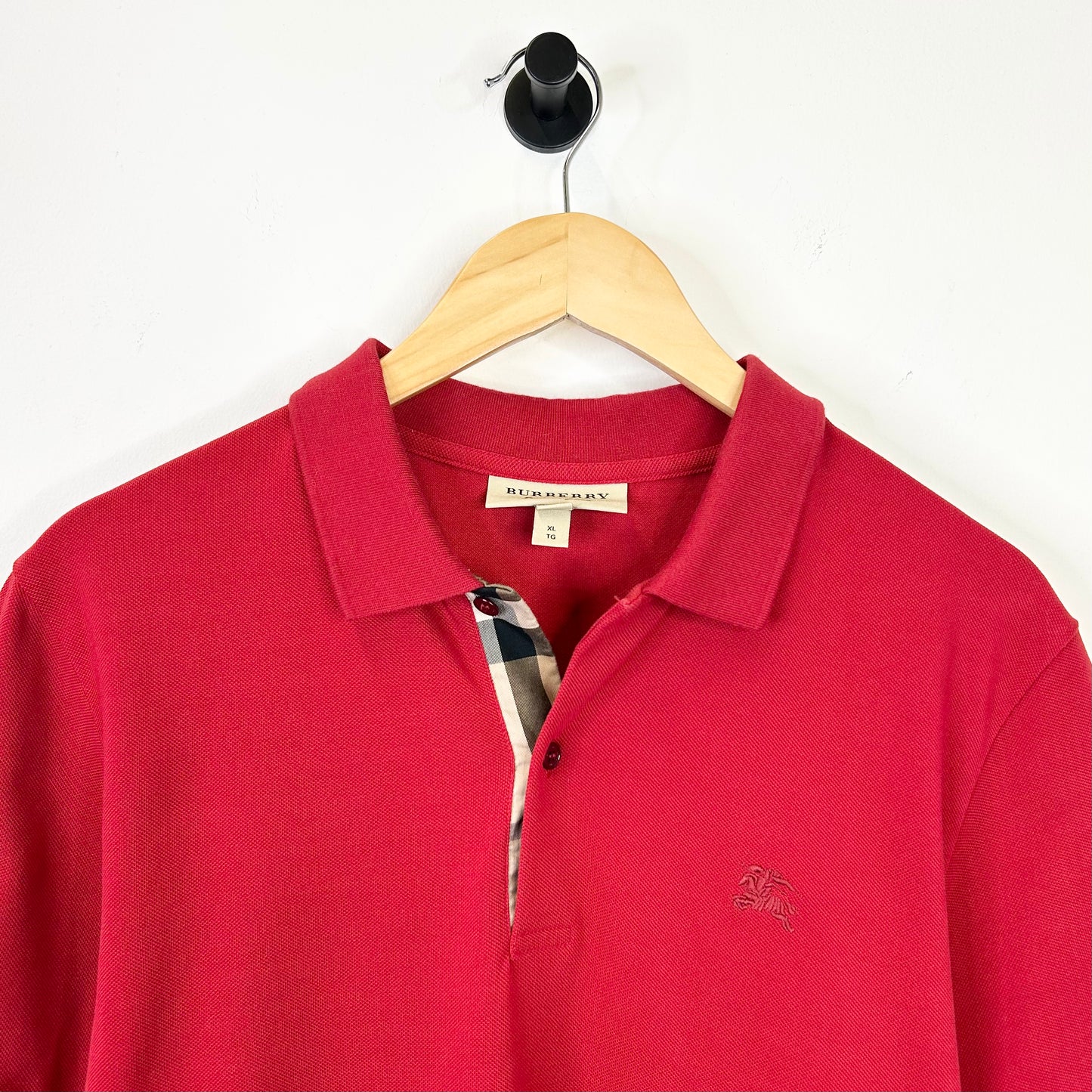 BURBERRY RED POLO SHIRT