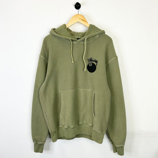 STUSSY 8 BALL OLIVE HOODIE