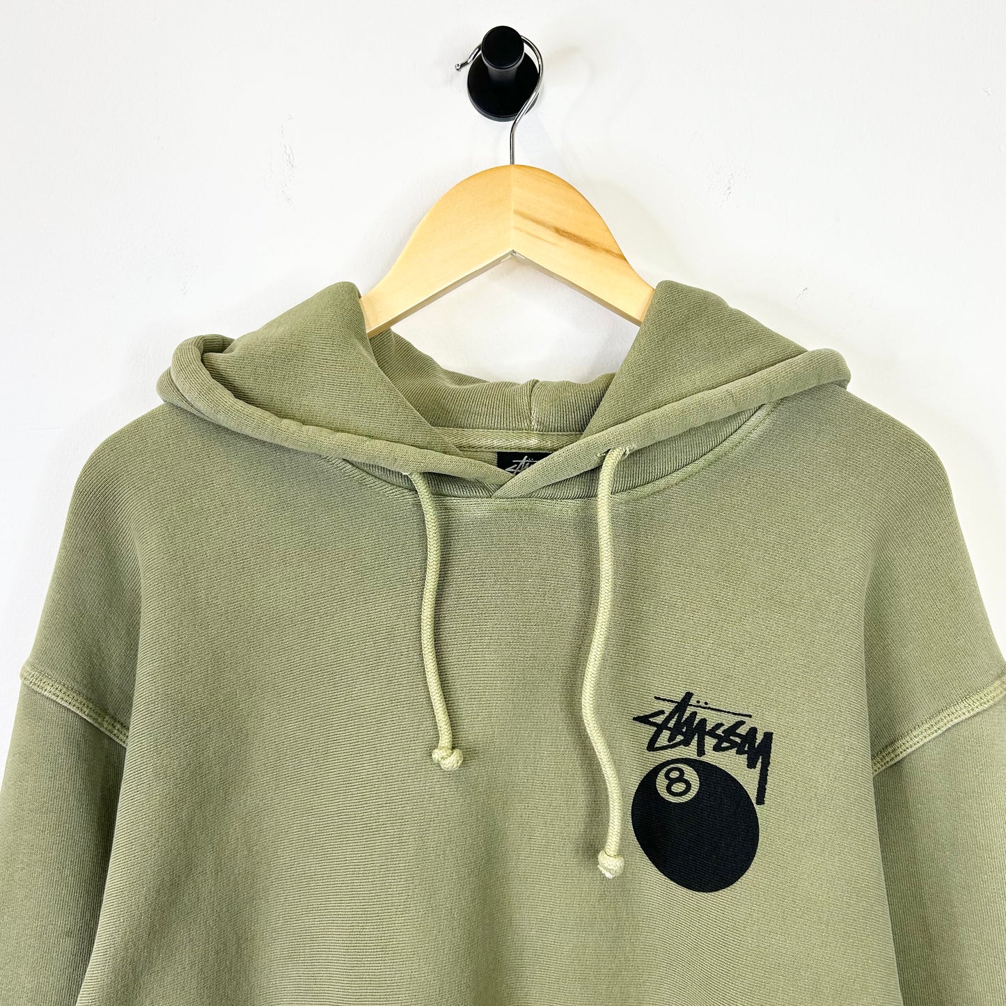 STUSSY 8 BALL OLIVE HOODIE