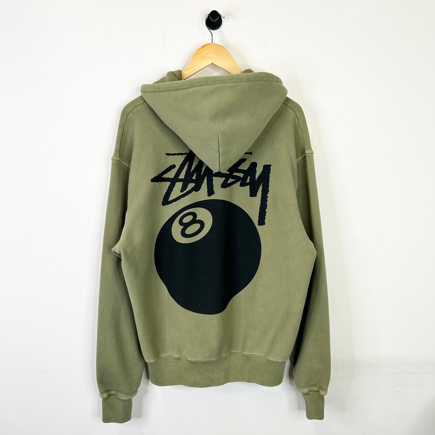 STUSSY 8 BALL OLIVE HOODIE