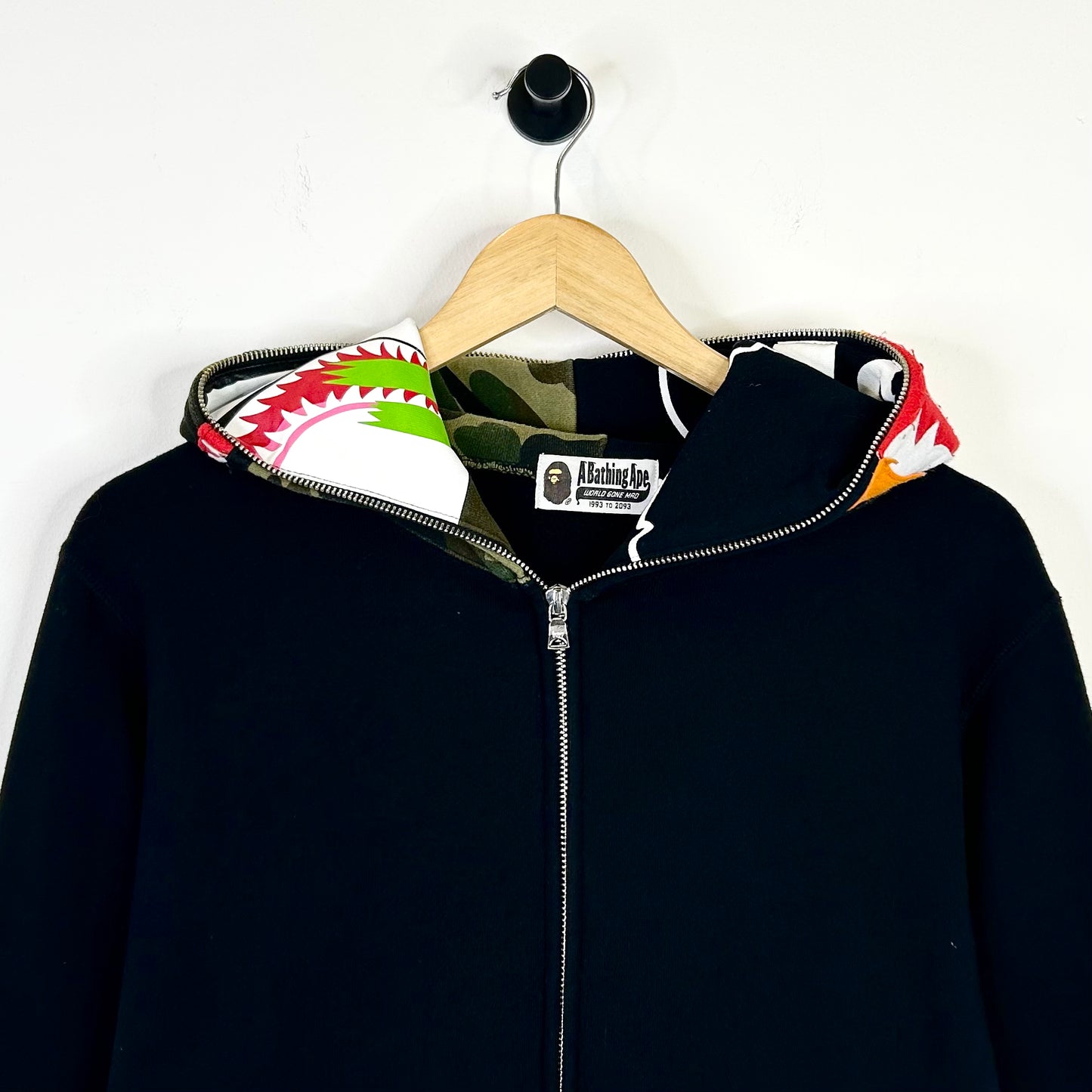 BAPE CAMO BLACK SHARK ZIP UP