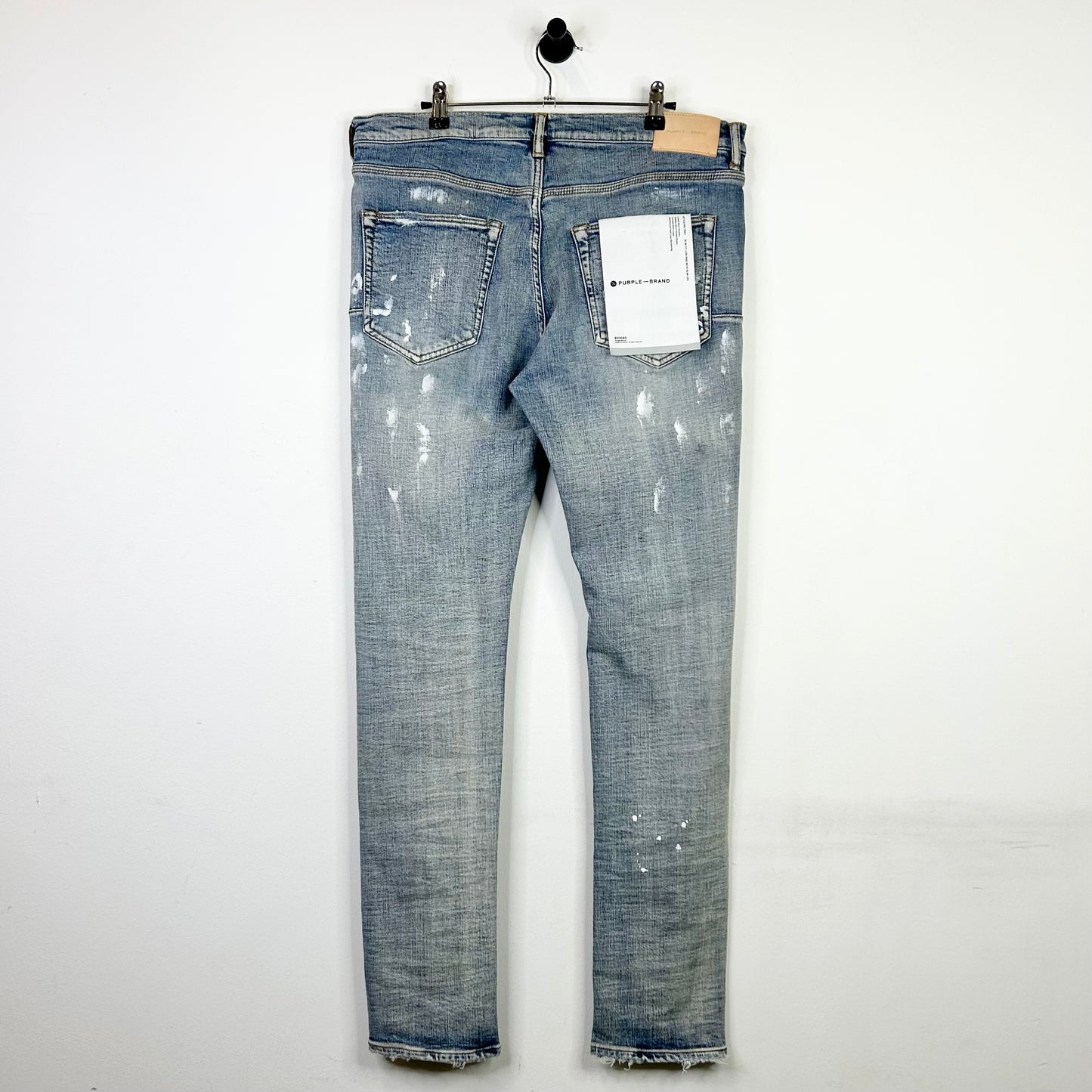 PURPLE BRAND PAINT SPLATTER LIGHT WASH JEANS