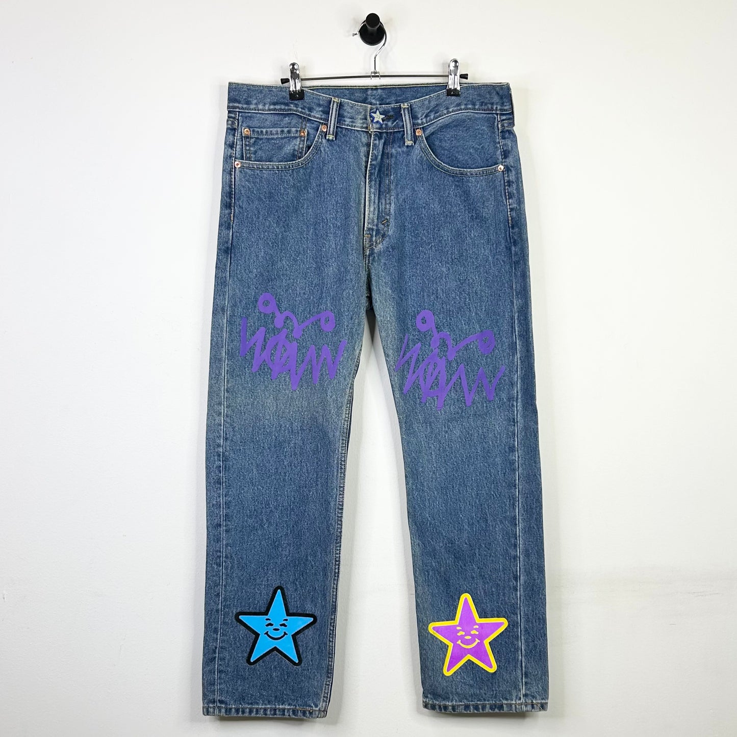 ASSPIZZA 2021 PAINTED LEVIS JEANS