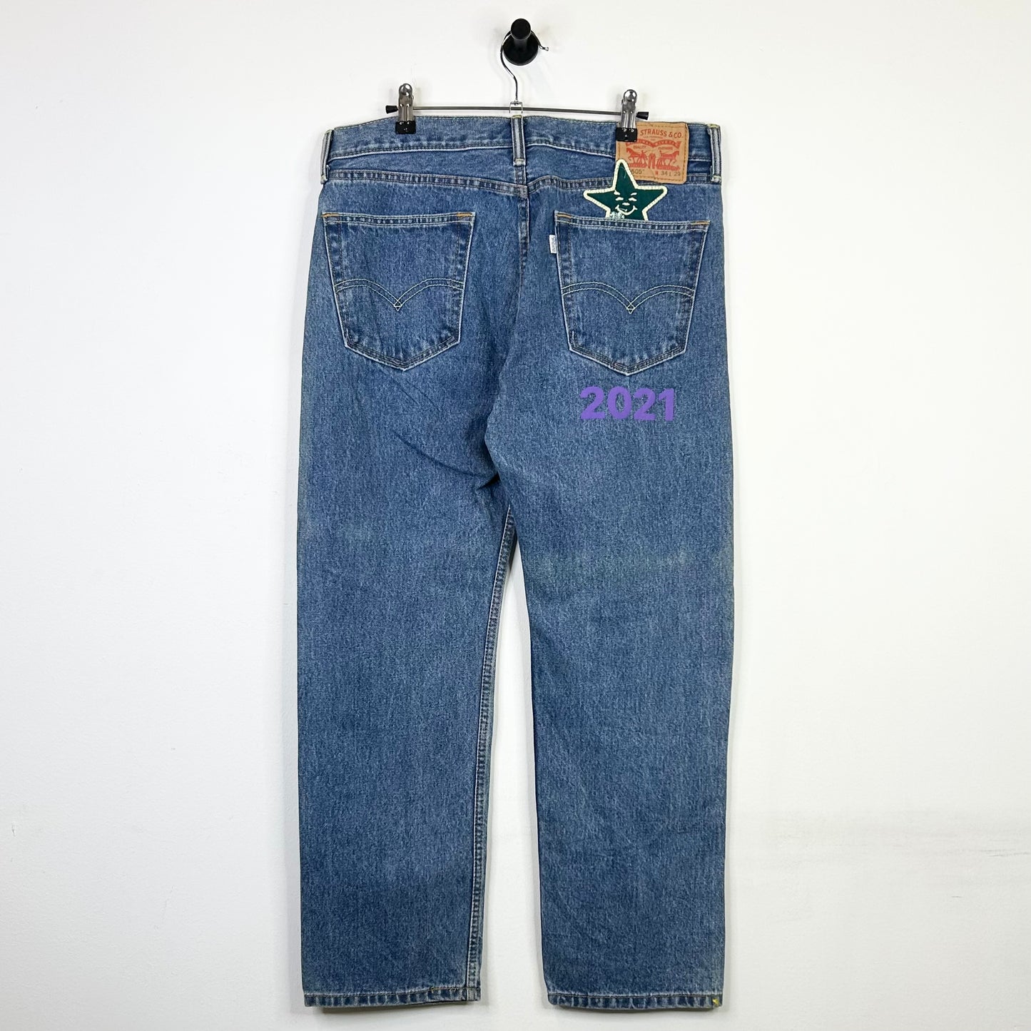 ASSPIZZA 2021 PAINTED LEVIS JEANS