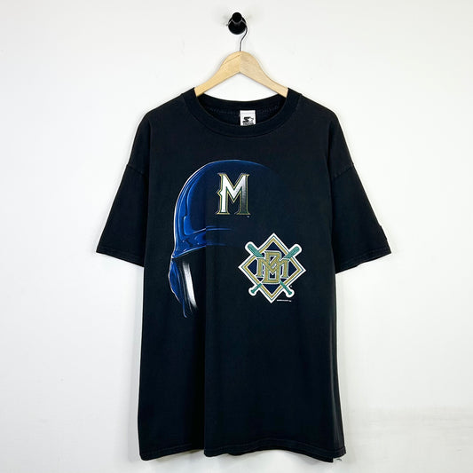 STARTER MILWAUKEE BREWERS BLACK TEE