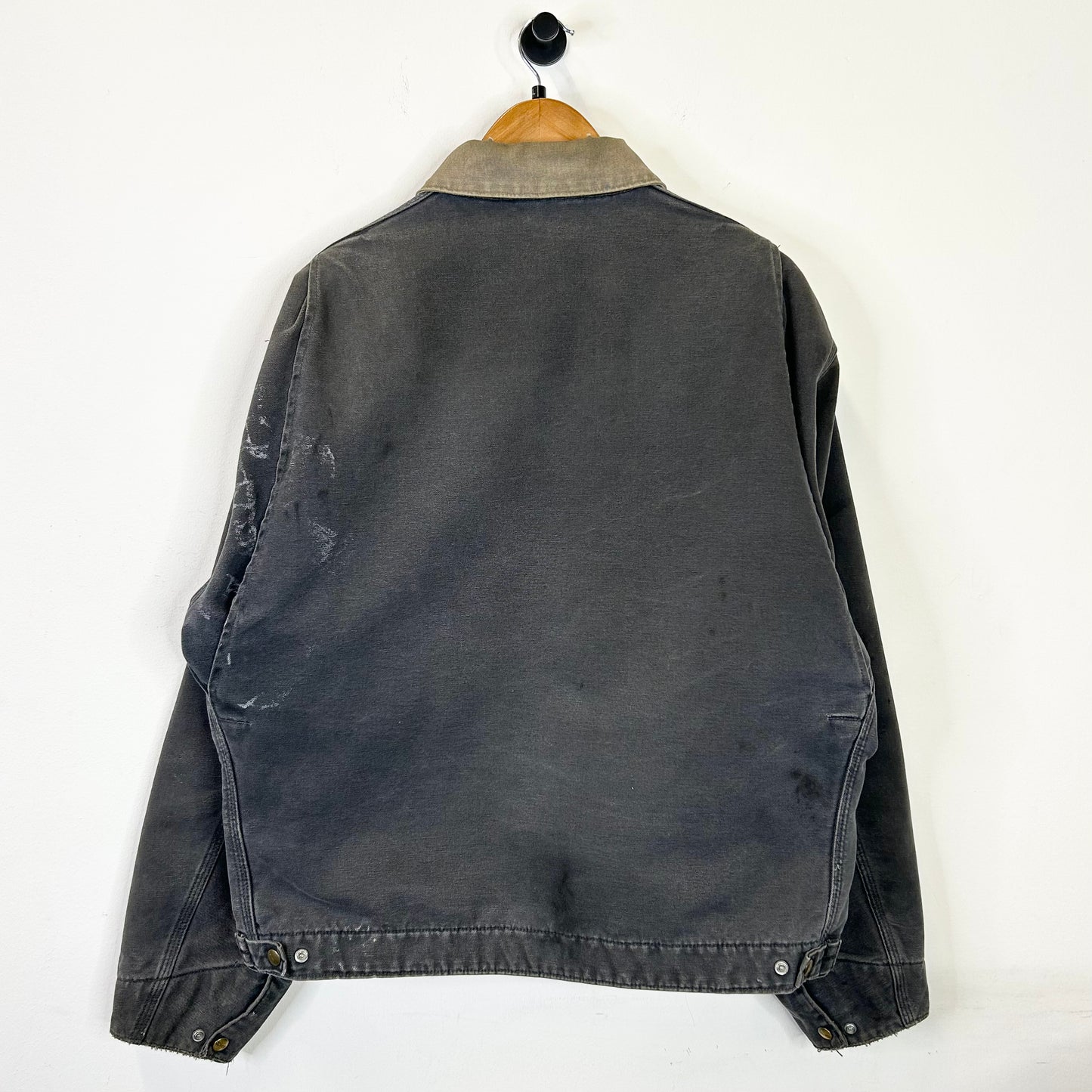 CARHARTT DETROIT LINED GREY DISTRESSED JACKET