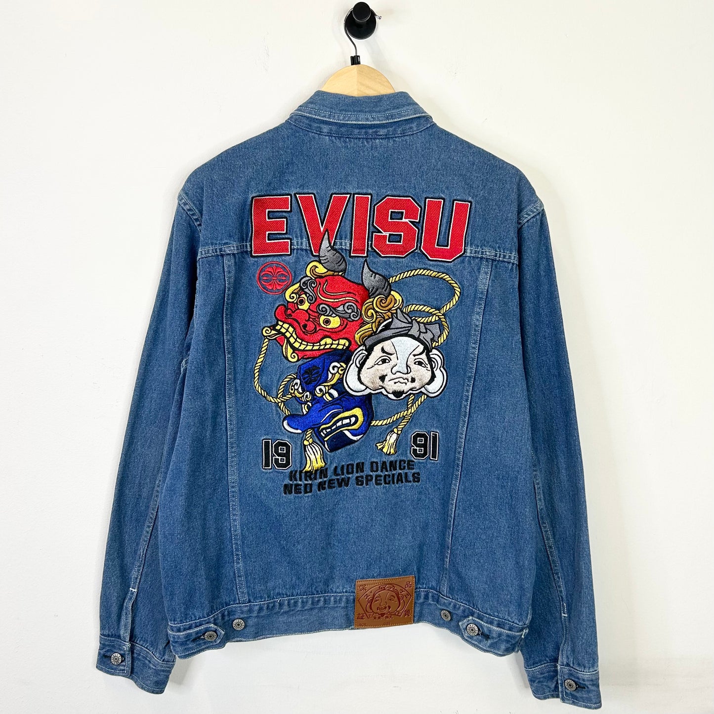 EVISU DENIM JACKET LION DANCE DENIM JACKET