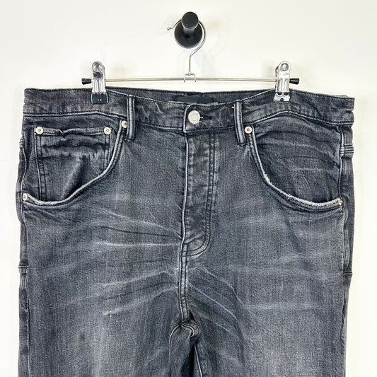 PURPLE BRAND RIPPED SKINNY BLACK JEANS
