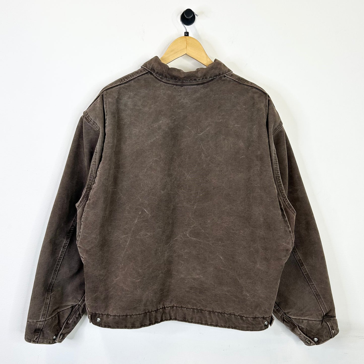 BROWN CARHARTT DETROIT LINED JACKET