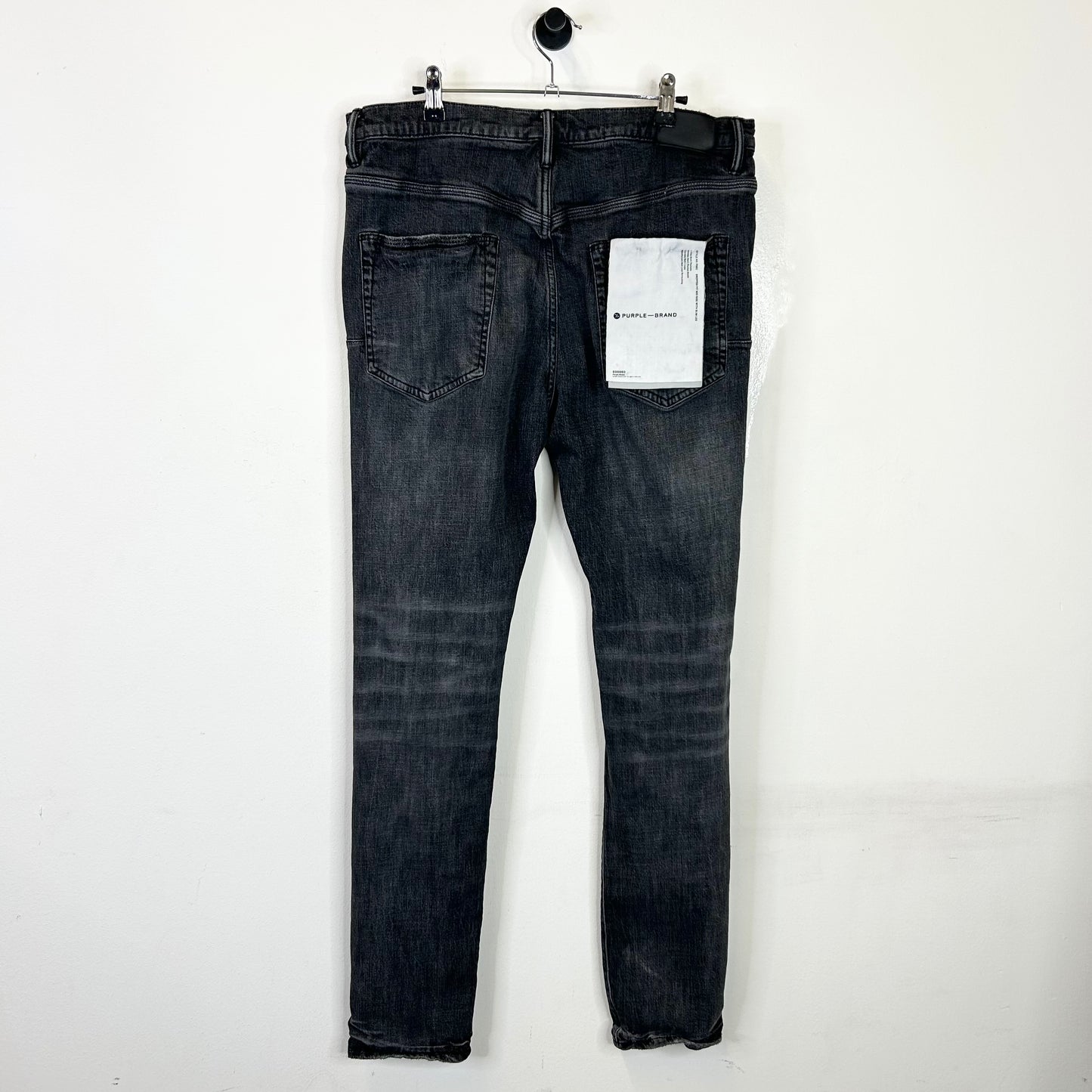 PURPLE BRAND RIPPED SKINNY BLACK JEANS