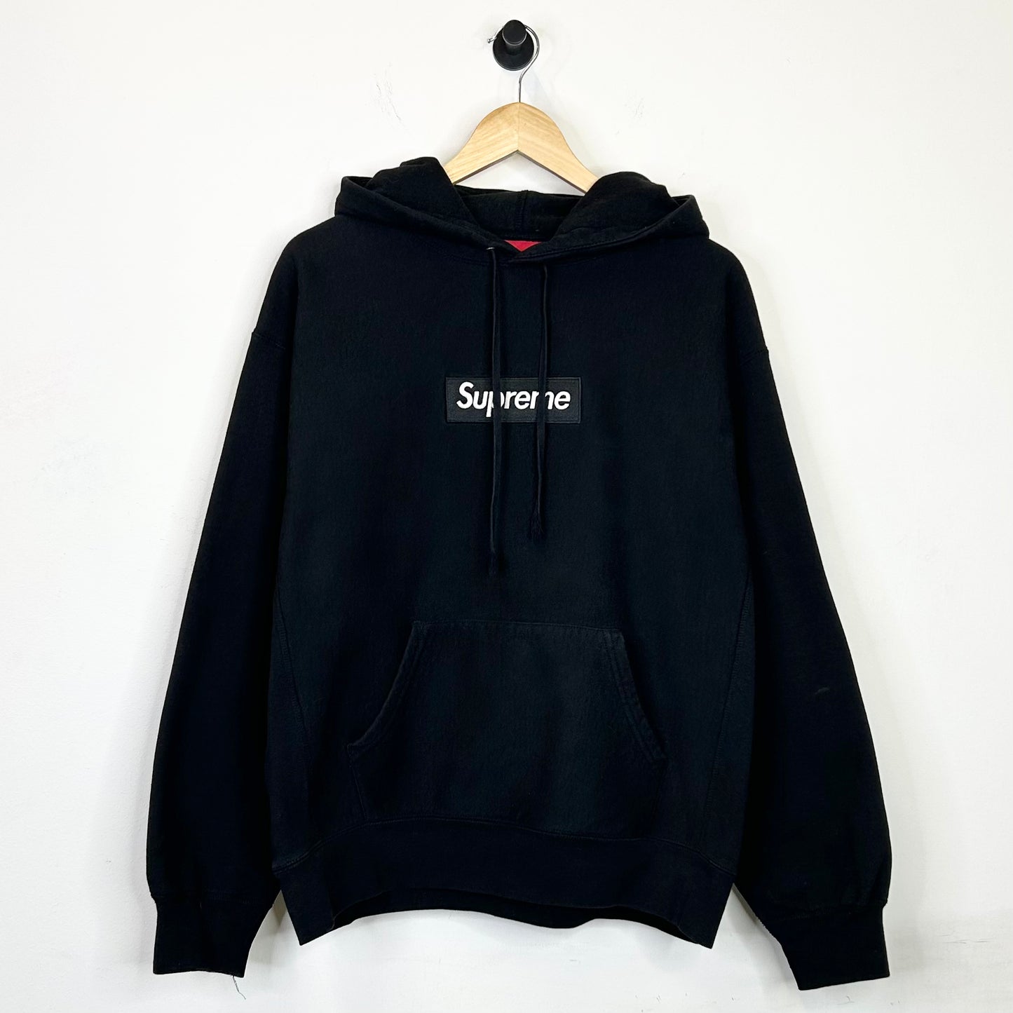 SUPREME BLACK/BLACK BOX LOGO HOODIE