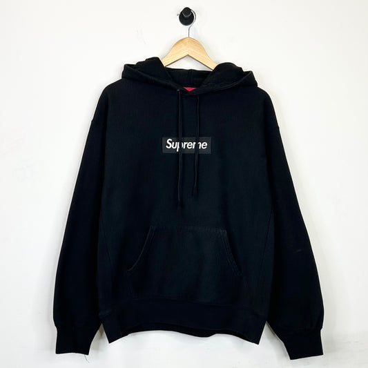 SUPREME BLACK/BLACK BOX LOGO HOODIE
