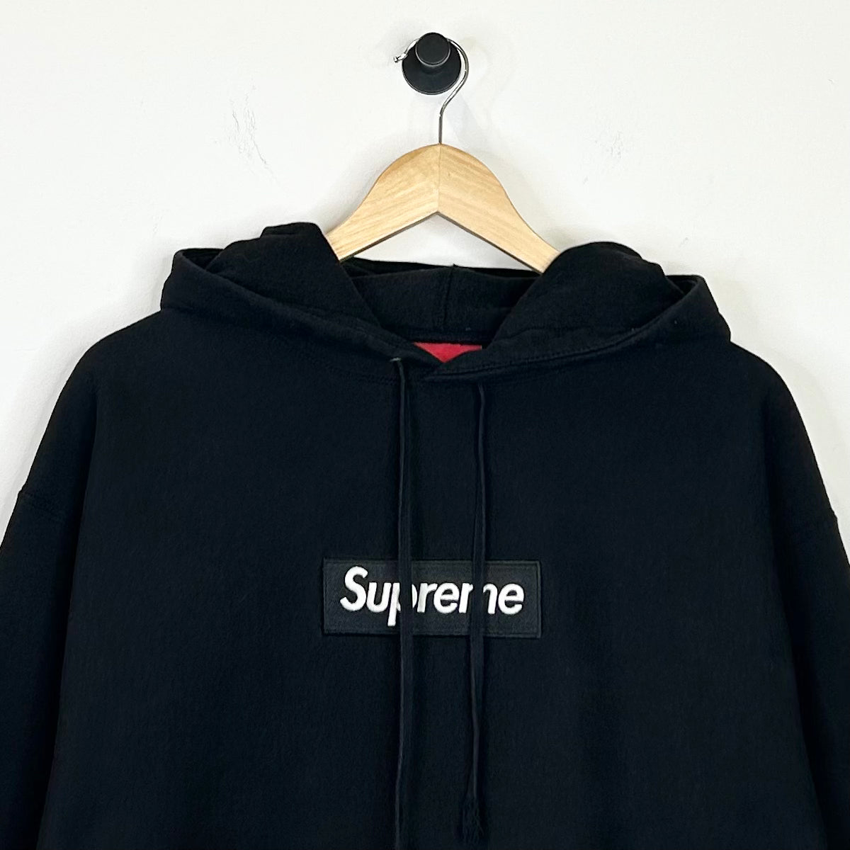SUPREME BLACK/BLACK BOX LOGO HOODIE