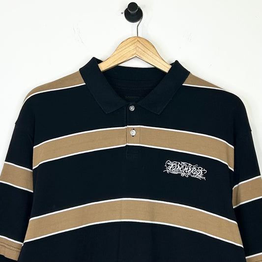 DICKIES BROWN STRIPED WAFFLE POLO