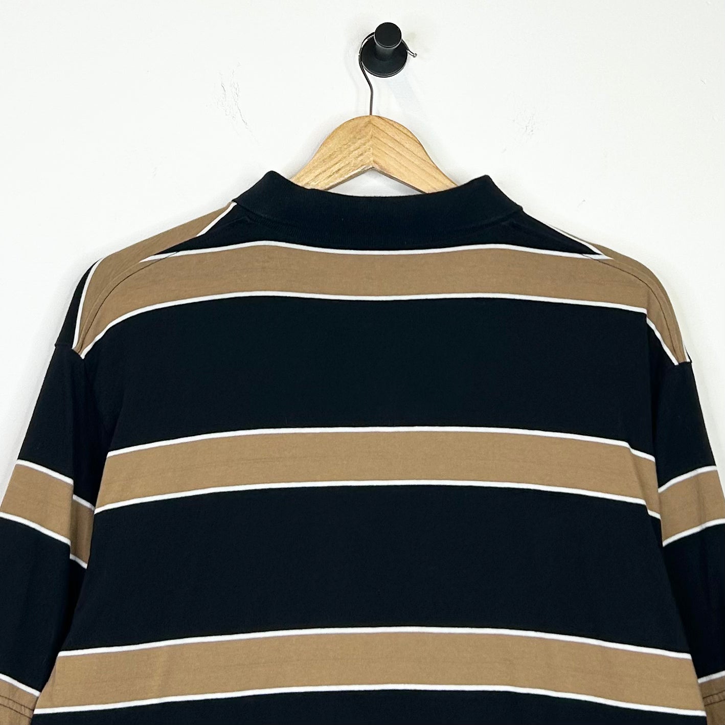 DICKIES BROWN STRIPED WAFFLE POLO