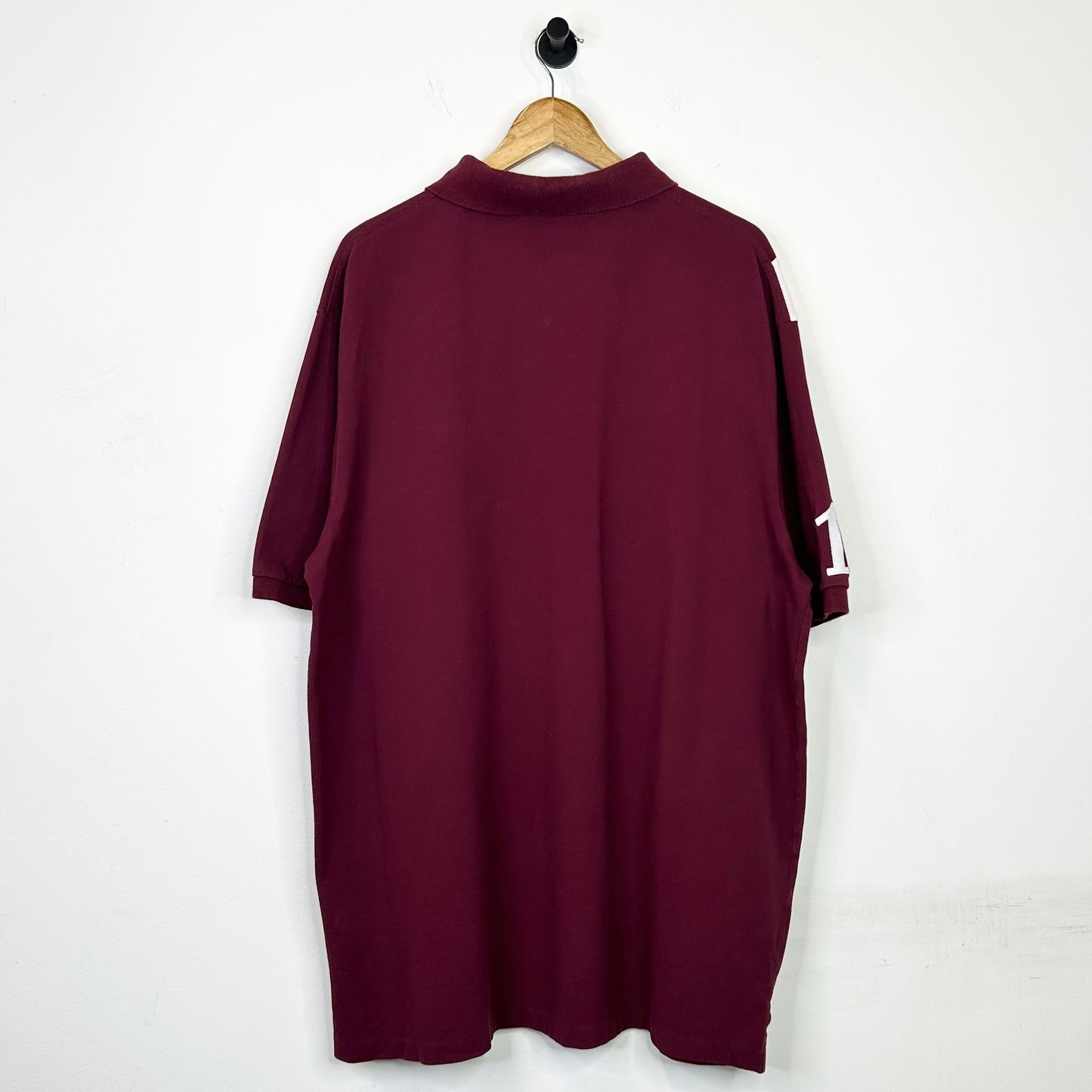 RALPH LAUREN POLO BURGUNDY STRIPED SHIRT