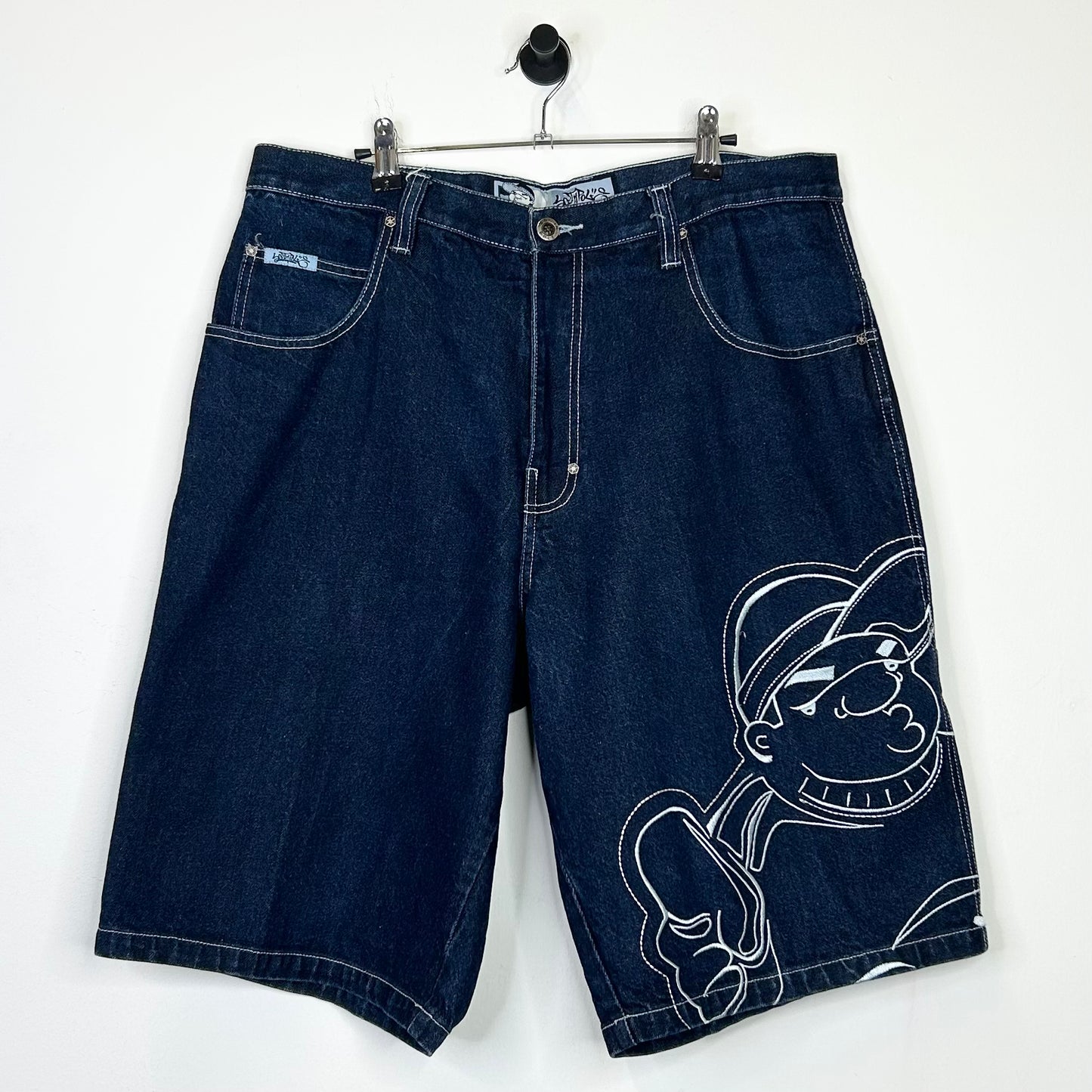 SOUTHPOLE EMBROIDERED GRAFFITI JORTS