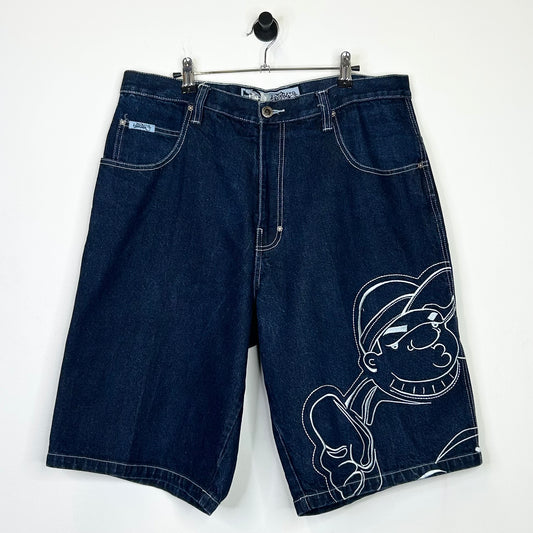 SOUTHPOLE EMBROIDERED GRAFFITI JORTS