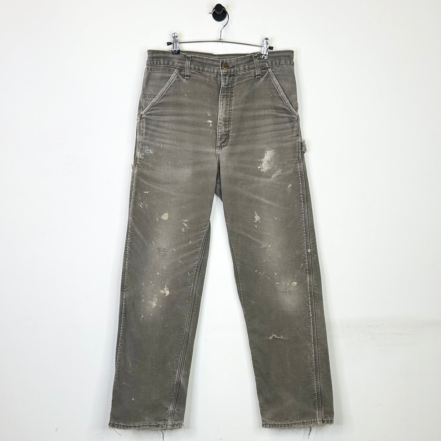 CARHARTT DISTRESSED COFFEE BROWN WORK PANTS
