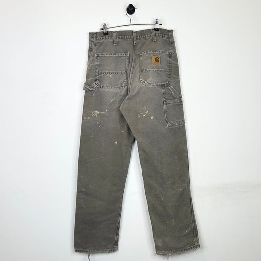 CARHARTT DISTRESSED COFFEE BROWN WORK PANTS