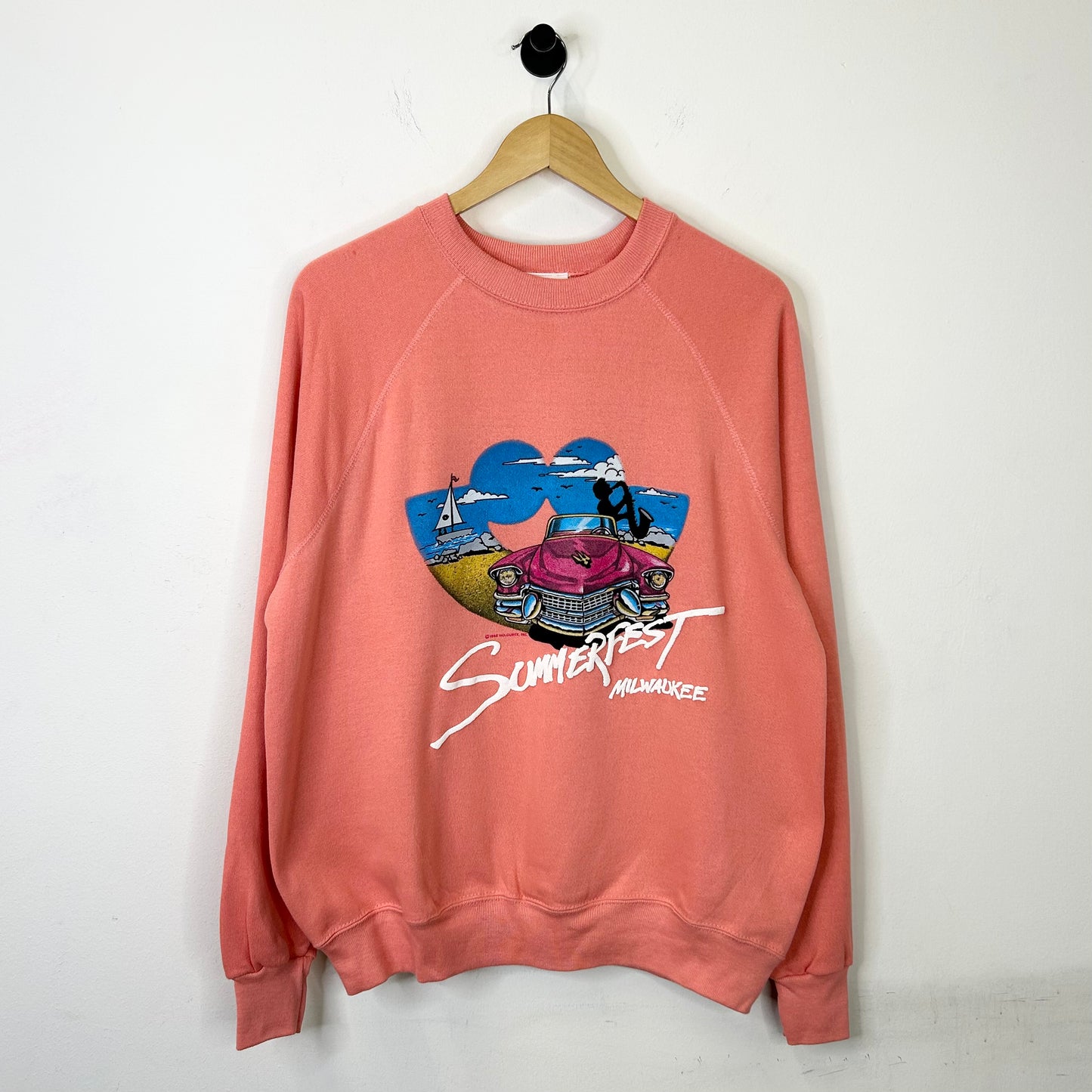 PINK 1988 SUMMER FEST CAR GRAPHIC CREWNECK