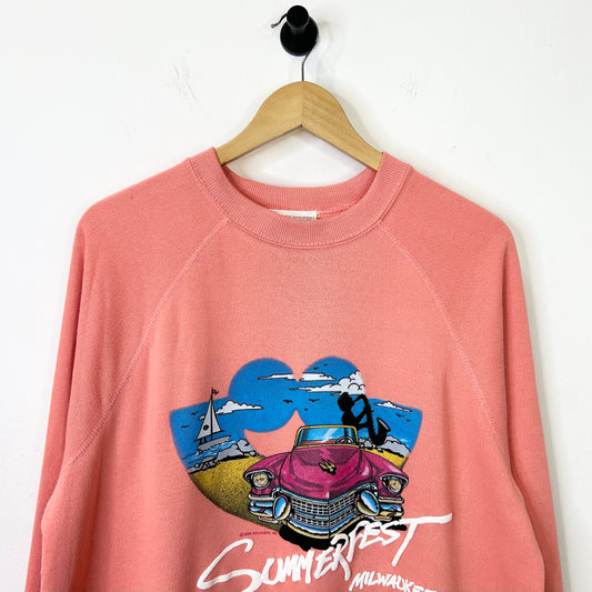 PINK 1988 SUMMER FEST CAR GRAPHIC CREWNECK