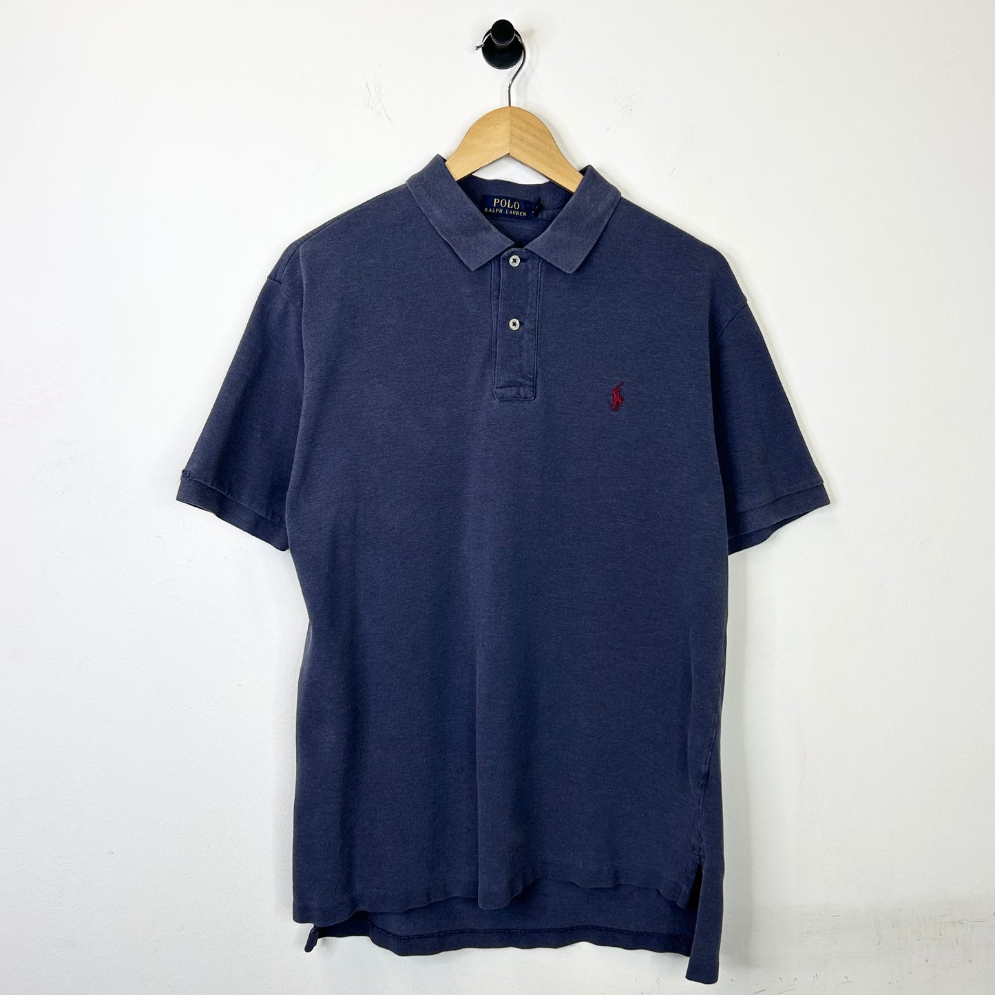 POLO RALPH LAUREN NAVY AND BURGUNDY LOGO POLO