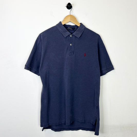 POLO RALPH LAUREN NAVY AND BURGUNDY LOGO POLO
