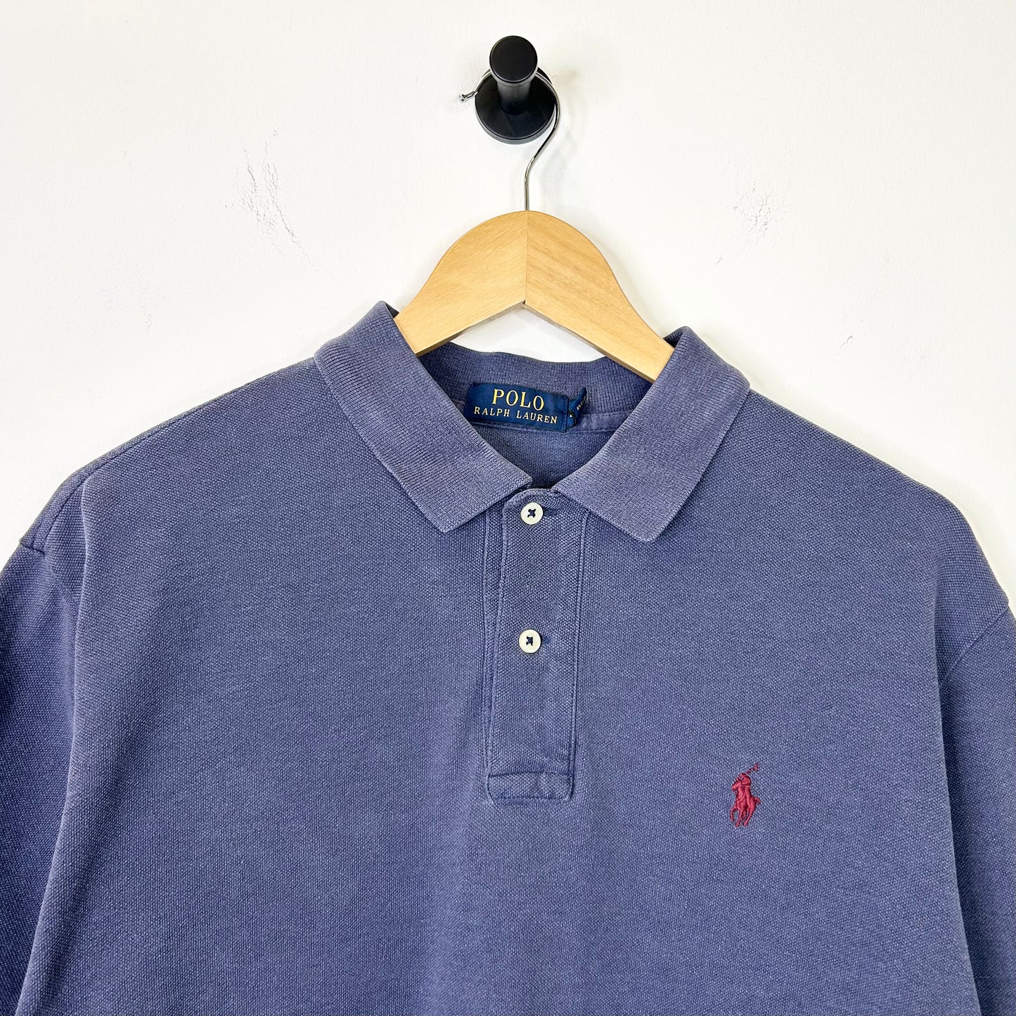 POLO RALPH LAUREN NAVY AND BURGUNDY LOGO POLO