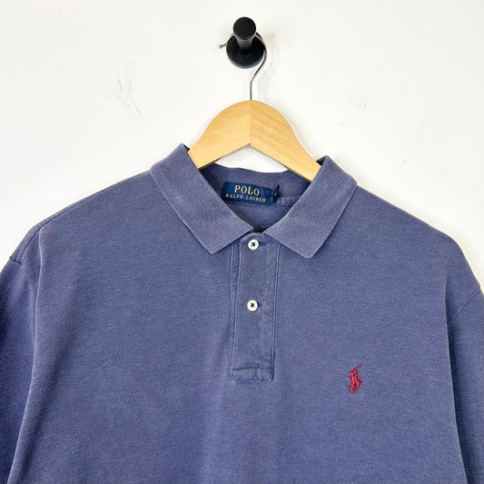 POLO RALPH LAUREN NAVY AND BURGUNDY LOGO POLO