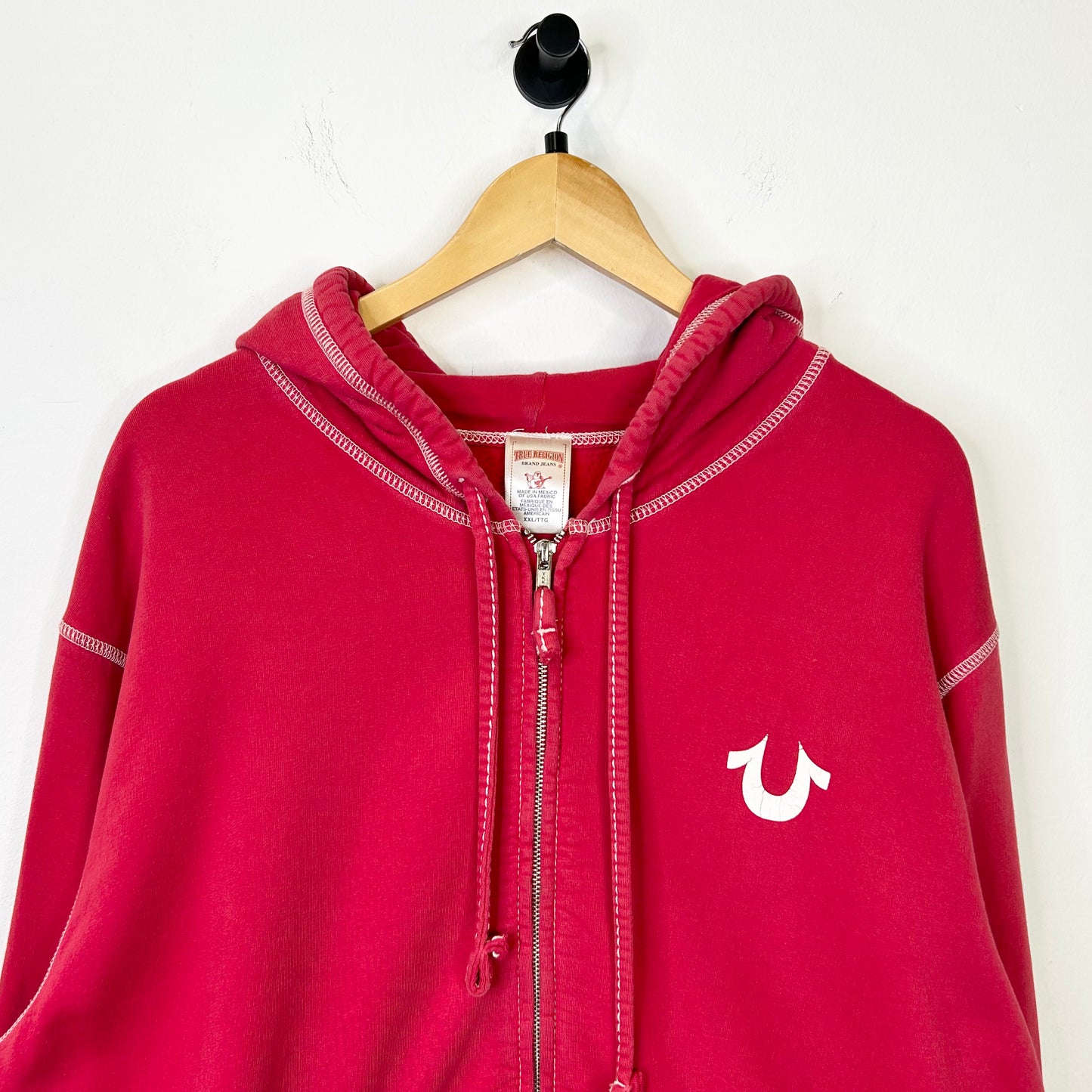 TRUE RELIGION RED HOODIE