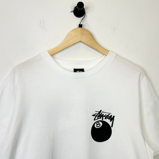 STUSSY 8BALL WHITE TEE