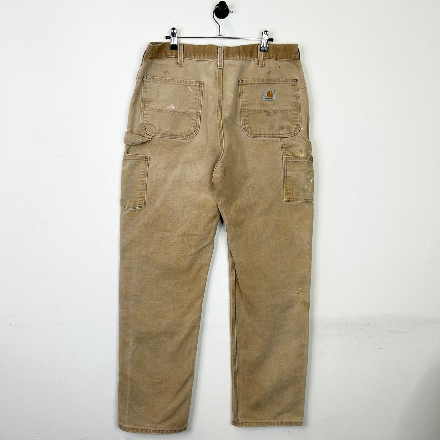 CARHARTT DOUBLE KNEES TAN PAINT SPLATTER PANTS